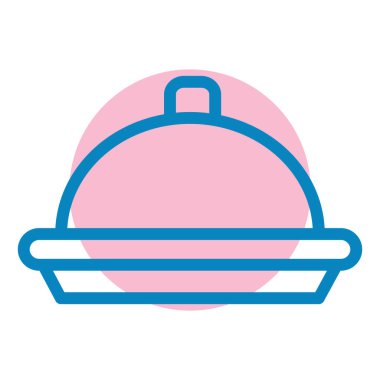 yiyecek ve içecek satırı vektör simgesi.