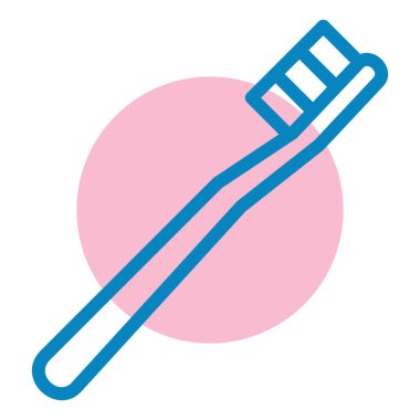 Diş fırçası. Web simgesi basit illüstrasyon