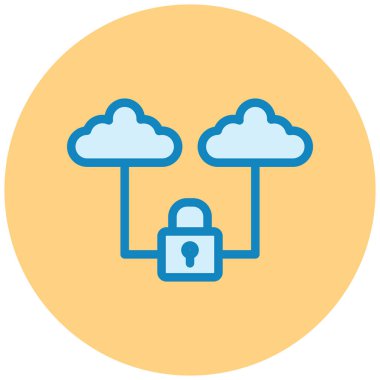 Bulut Güvenliği. Basit illüstrasyon