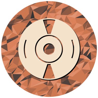 cd disk icon, vector illustration simple design