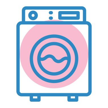 Çamaşır. Web simgesi basit illüstrasyon