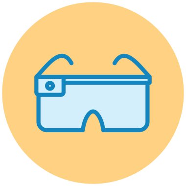 Gözlük. Web simgesi basit illüstrasyon