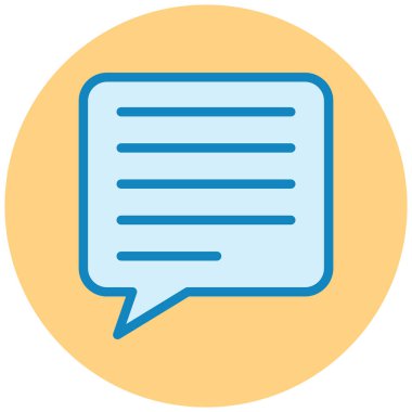 Konuş. Web simgesi basit illüstrasyon