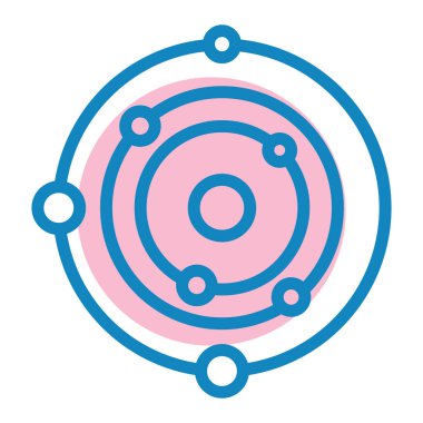 Dairesel simgenin vektör illüstrasyonu