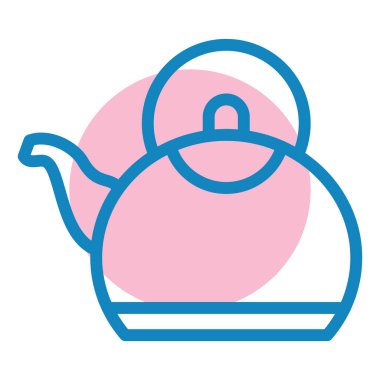 Çaydanlık. Web simgesi basit illüstrasyon