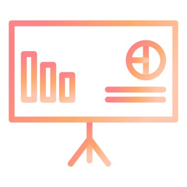 iş sunumu düz vektör simgesi