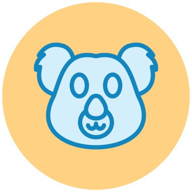 coala. Web simgesi basit illüstrasyon