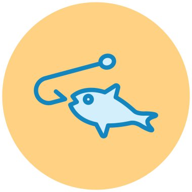 Balık. Web simgesi basit illüstrasyon