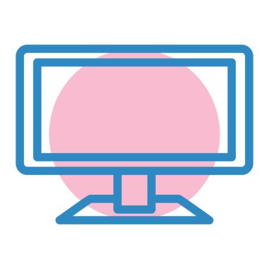 Monitör. Web simgesi basit illüstrasyon