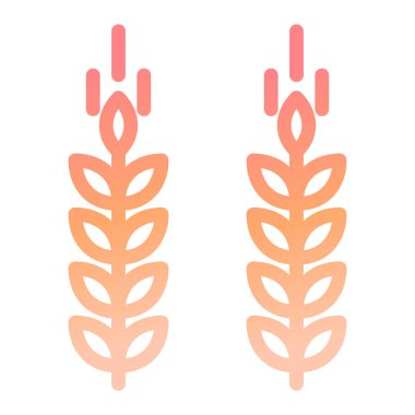 Buğday vektörü ince çizgi simgesi