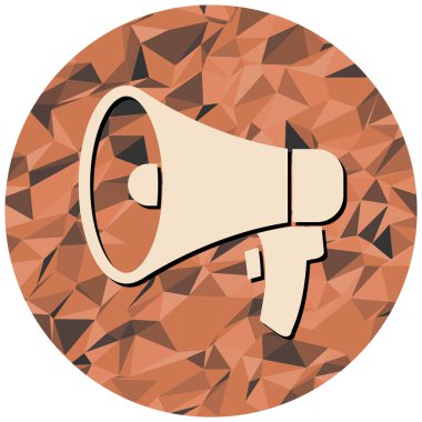 Megafon ikonu vektör illüstrasyonu