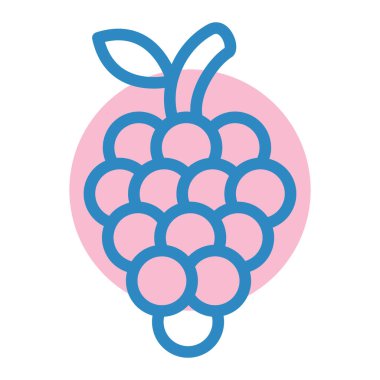 Üzüm. Web simgesi basit illüstrasyon