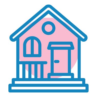 Ev. Web simgesi basit illüstrasyon