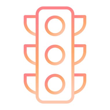 Trafik ışığı modern simge vektör illüstrasyonu 