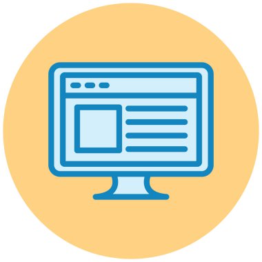 Kodlama. Web simgesi basit illüstrasyon