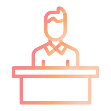 İş adamı. Web simgesi basit illüstrasyon