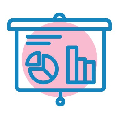 iş grafiği ikonu vektörü. İnce çizgi işareti. izole edilmiş sınır sembolü çizimi