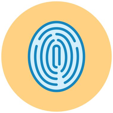 Parmak izi. Web simgesi basit illüstrasyon