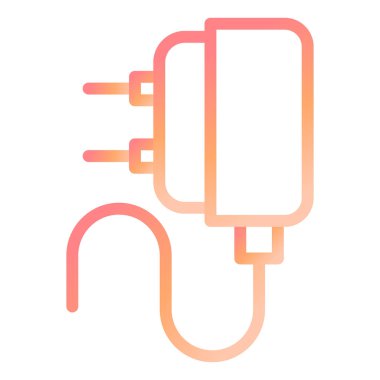 Şarj aleti. Web simgesi basit illüstrasyon