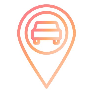 Araba Tutucu modern ikon vektör illüstrasyonu 