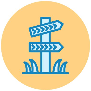 Yol tabelası. Web simgesi basit illüstrasyon