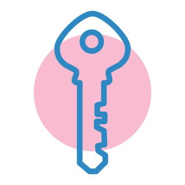 Anahtar simgesi vektör illüstrasyonu