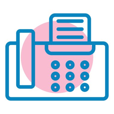 faks. Web simgesi basit illüstrasyon