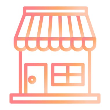 Dükkan. Web simgesi basit illüstrasyon