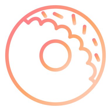 donut modern simge vektör illüstrasyonu 