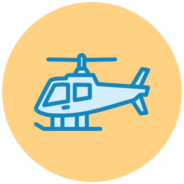 Helikopter. Web simgesi basit illüstrasyon