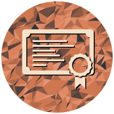 Diploma simgesinin vektör illüstrasyonu