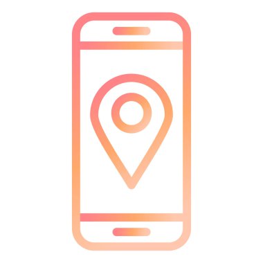 Mobil Gps modern simge vektör çizimi 