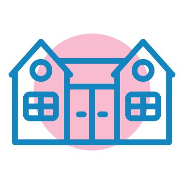 Ev. Web simgesi basit illüstrasyon