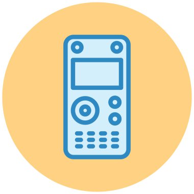 Cep telefonu simgesi, vektör illüstrasyonu