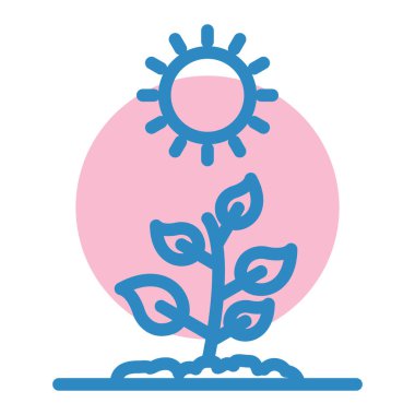 Çiçek. Web simgesi basit illüstrasyon