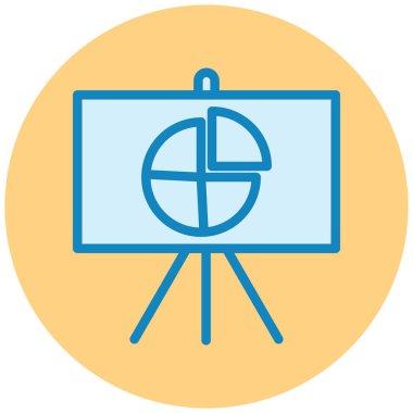 Sunum. Web simgesi basit illüstrasyon