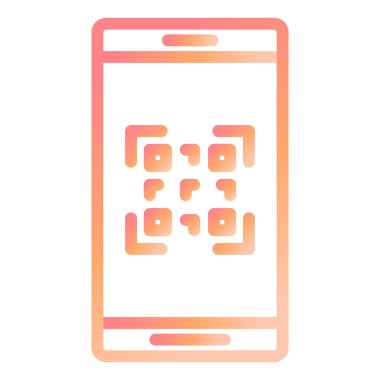 QR Kodu modern simge vektör illüstrasyonu 