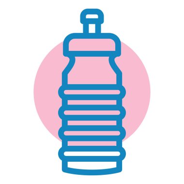 Su şişesi. Basit resimleme