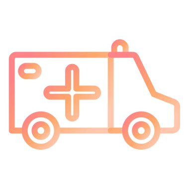 Ambulans modern simge vektör illüstrasyonu 