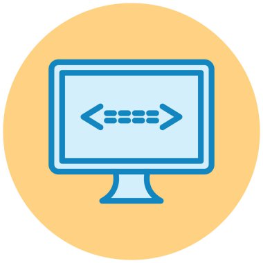 Bilgisayar ekranı. Basit resimleme