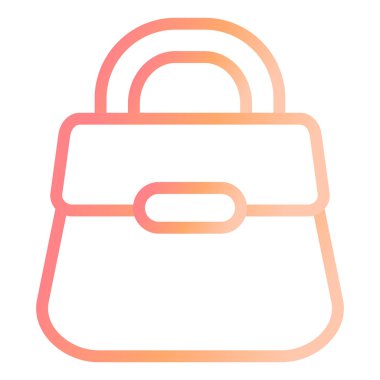 Çanta. Web simgesi basit illüstrasyon