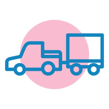 Kamyon. Web simgesi basit illüstrasyon