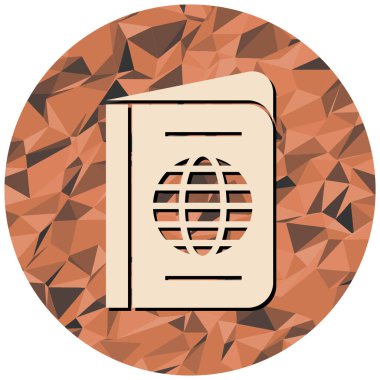 Pasaport simgesi. düz tasarım biçimi