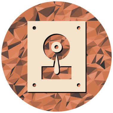 bilgisayar sabit disk simgesi. Web için dizüstü bilgisayar çipi vektör simgelerinin düz çizimi