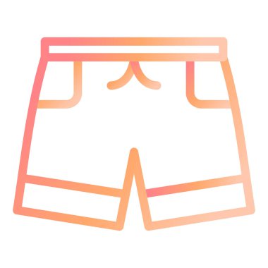 Şort. Web simgesi basit illüstrasyon