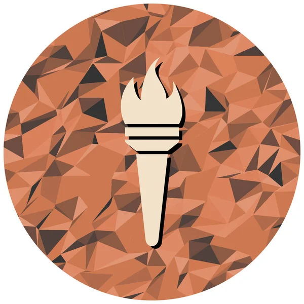 Meşale simgesi. vektör illüstrasyonu