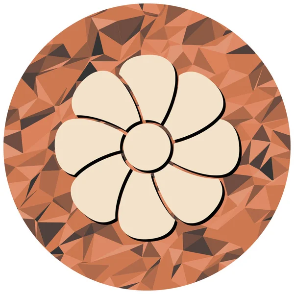 Çiçek. Web simgesi basit illüstrasyon