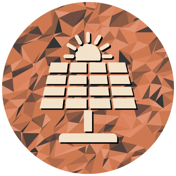 Güneş enerjisi ikonu. vektör illüstrasyonu