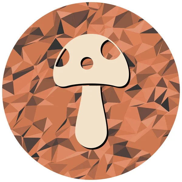 Mantar ikonu. Web için mantar vektör simgelerinin düz çizimi