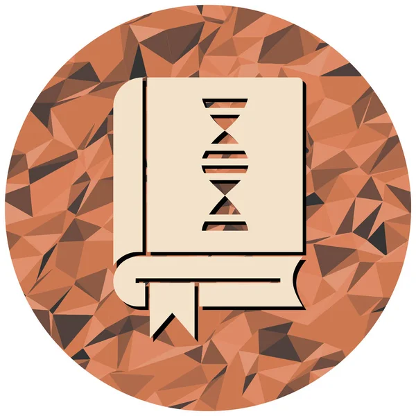 Kitaptaki DNA ikonu. vektör illüstrasyonu